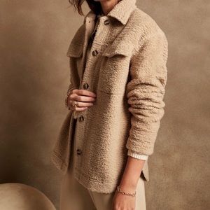 Banana Republic Sherpa teddy shacket